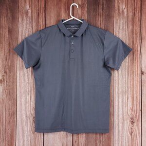 Mizzen Main Phil Mickelson Mens Large Gray Short Sleeve Performance Polo Shirt